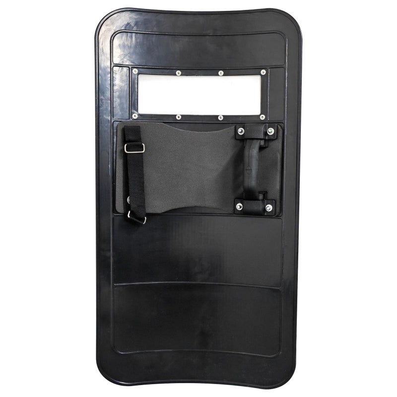 INTBUYING Rectangular Shield Security Shield Hand-held Six-Hole Foldable Grip 35 * 20 * 0.14 inch (500x900x3.5 mm) Black - Image 1