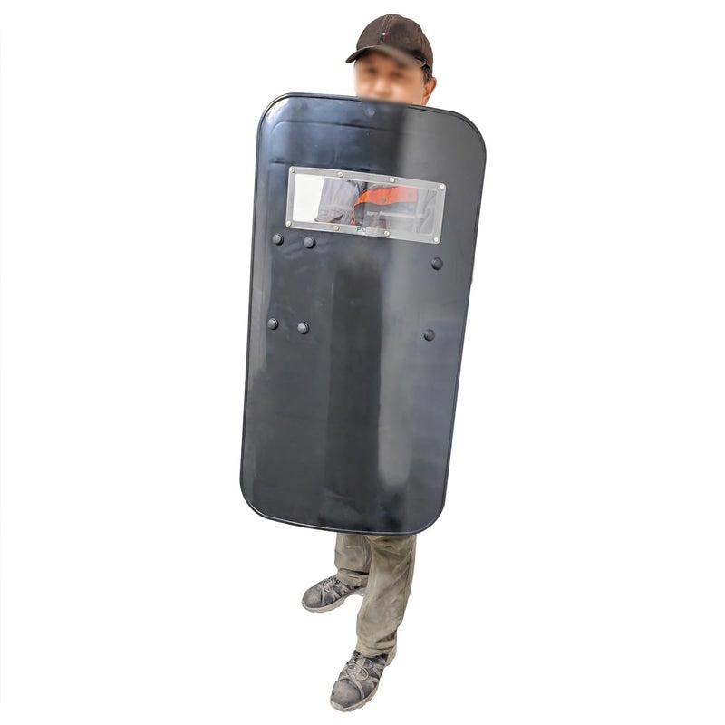 INTBUYING Rectangular Shield Security Shield Hand-held Six-Hole Foldable Grip 35 * 20 * 0.14 inch (500x900x3.5 mm) Black - Image 4