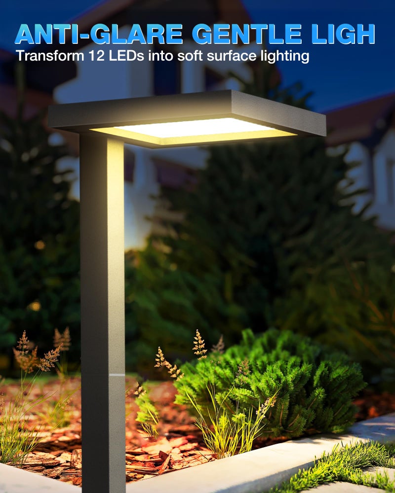 SUNVIE Low Voltage Landscape Lighting with Connectors 5W Anti-Glare LED Pathway Lights Wired Waterproof Outdoor Landscape Path Lights for Walkway Yard Garden Patio ETL Listed Cord, 8 Pack - Image 4