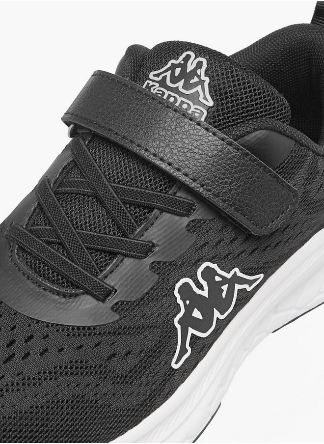 Kappa Boys' Logo Detail Sports Shoes with Hook and Loop Closure  - Image 4