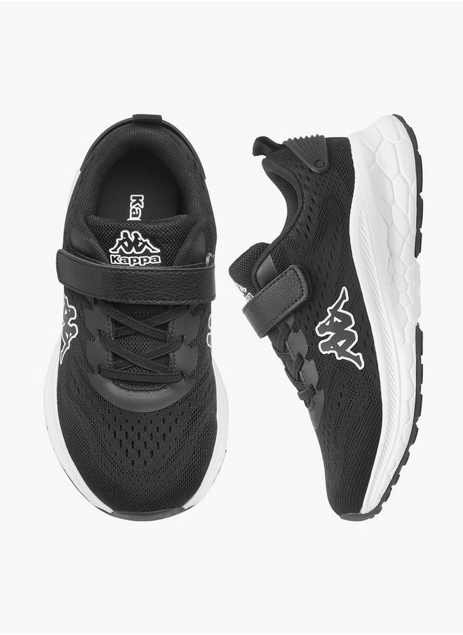 Kappa Boys' Logo Detail Sports Shoes with Hook and Loop Closure  - Image 1