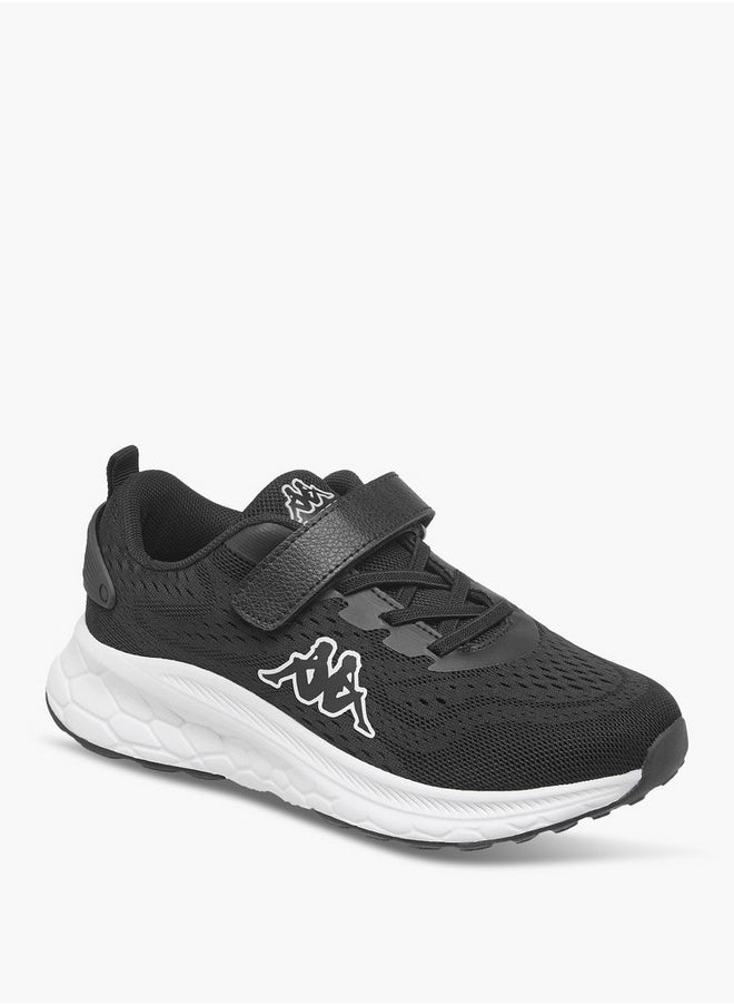 Kappa Boys' Logo Detail Sports Shoes with Hook and Loop Closure  - Image 2