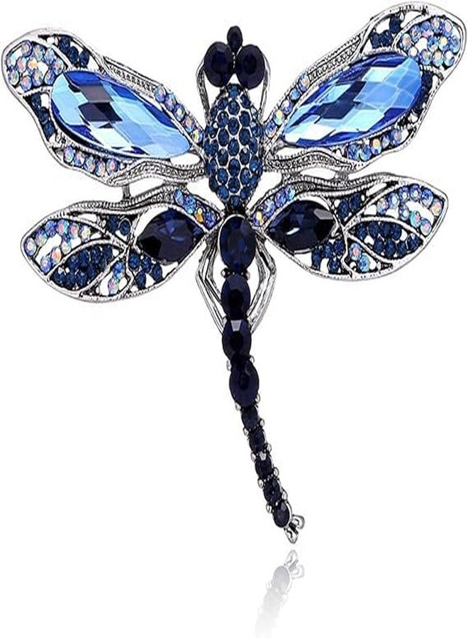 VALUEVIBES بروش فاخر مرصع بالكريستال - دبوس أنيق متلألئ للرجال والنساء، إكسسوار فاخر للبدلات للحفلات والهدايا (بروش اليعسوب (للنساء)) - Image 3