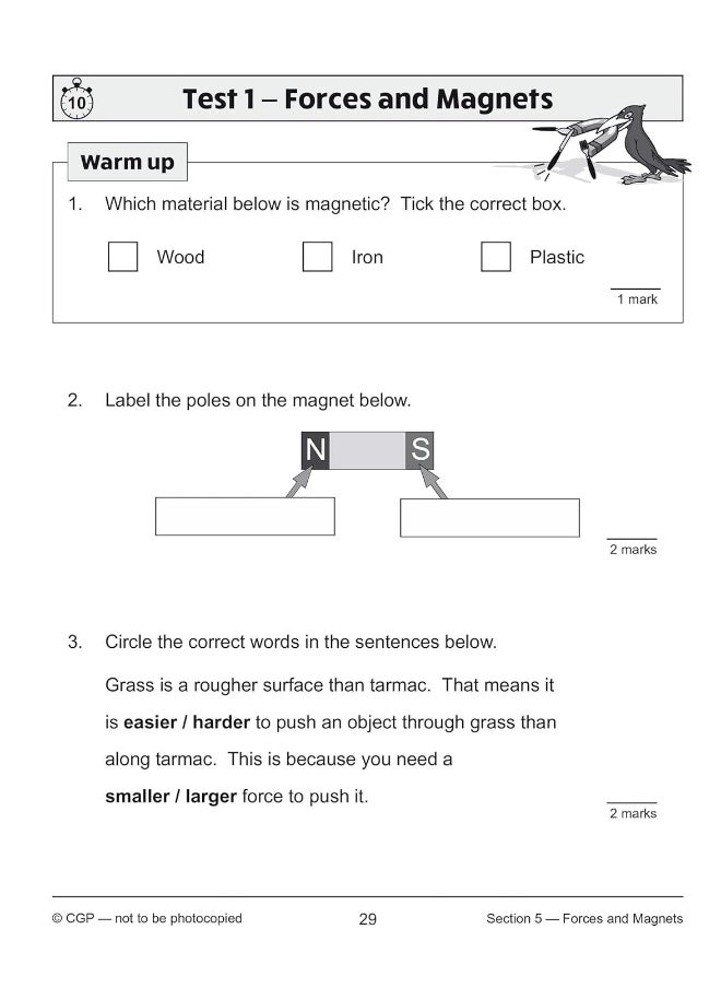 null - Coordination Group Publications Ltd (CGP) KS2 Year 3 Science 10-Minute Tests Year 3 Science) - Image 1