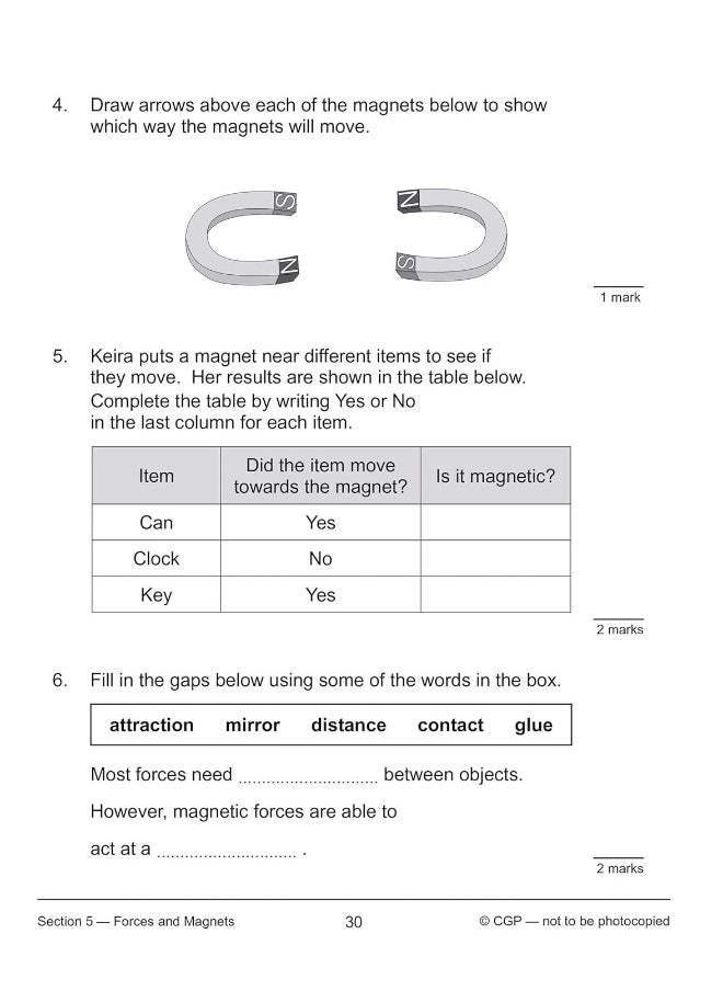 null - Coordination Group Publications Ltd (CGP) KS2 Year 3 Science 10-Minute Tests Year 3 Science) - Image 1