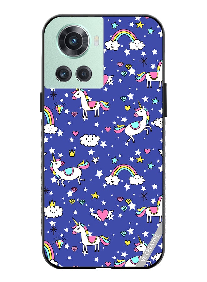 VR CREATIVE Protective Case Cover For OnePlus Ace Unicorns Design Multicolour - Image 1