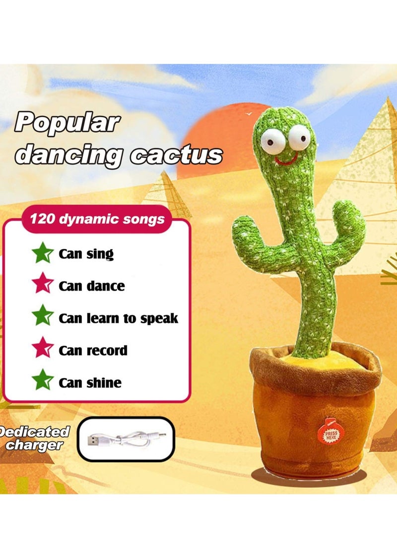 لعبة الصبار الناطقة الراقصة والالكترونية لعبة تعليمية مبتكرة مضحكة للأطفال لعبة مغنية على شكل صبار - Image 2