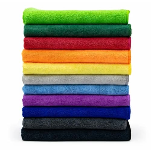 Showstopper Microfiber Cleaning Cloth,11 Pack Cleaning Rag,Cleaning Towels 250GSM (11 Colors, 40cm X 40cm) - Image 1