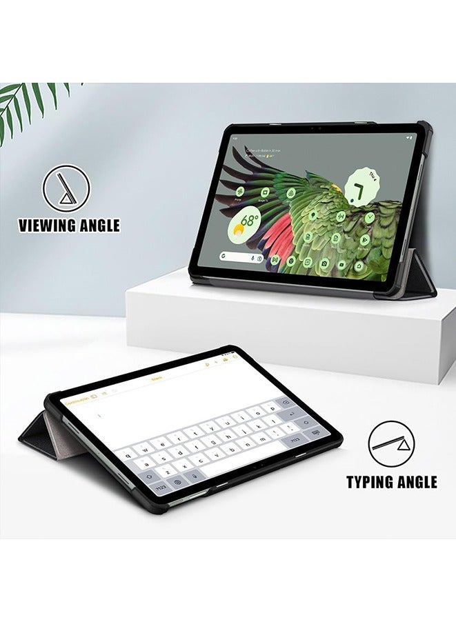 PU Leather Magnetic Stand Cover for Google Pixel Tablet Case 2023 New Tablet Cover Ultra Slim PU Leather Case (Black) - Image 4