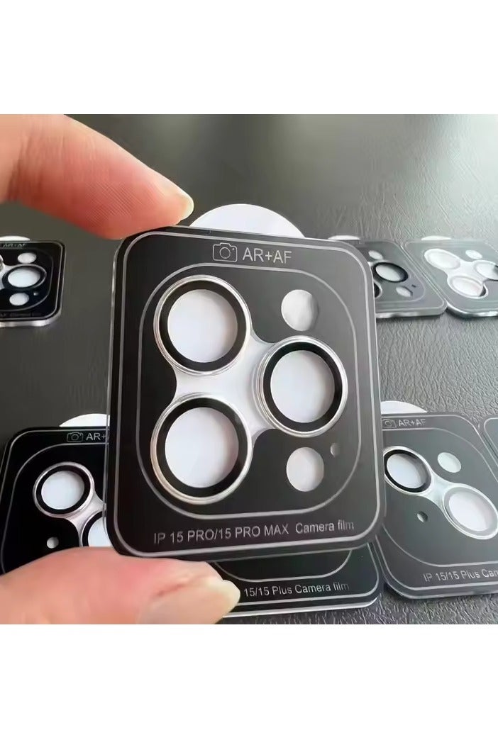 Tempered Glass Camera Lens Protector with Metal Ring – 9H Hardness, Scratch & Drop Protection, Case-Friendly for Dual/Triple Lens Phones - Image 1