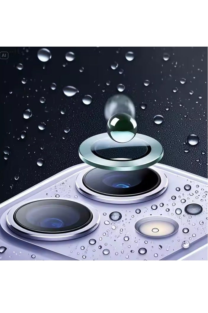 Tempered Glass Camera Lens Protector with Metal Ring – 9H Hardness, Scratch & Drop Protection, Case-Friendly for Dual/Triple Lens Phones - Image 2