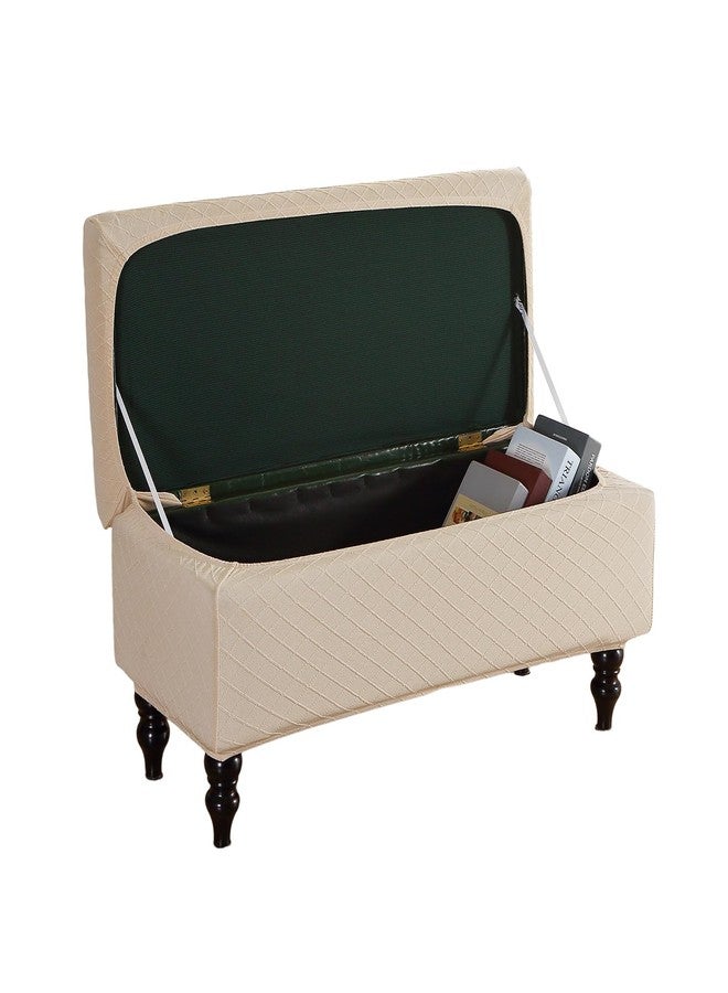 FUANGUI غطاء عثماني قابل للتمدد من فوانغوي، غطاء مقعد تخزين عثماني قابل للطي من الجاكار، غطاء مسند قدم، غطاء واقي لمسند القدم مع قاعدة مرنة، (80-110 سم، متوسط، 40) - Image 1