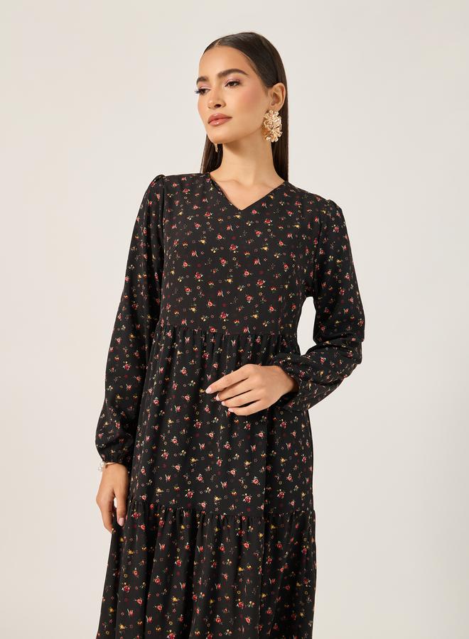 ستايلي فساتين سهرة نسائية بأكمام طويلة وطبعة كاملة - Image 2