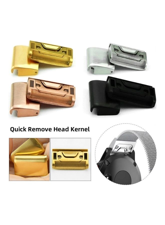 NIBEMINENT 2-Piece Watch Strap Connector Buckle Rose Gold - Image 2