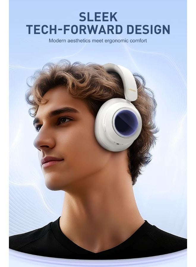 LDNIO سماعات رأس بلوتوث لاسلكية مع إلغاء الضوضاء النشط، إضاءة RGB، تصل إلى 130 ساعة من وقت التشغيل، بلوتوث v5.4 - Image 3
