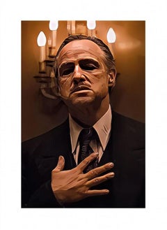 The Godfather Poster | Vito Corleone | Godfather Poster Oil Painting Print