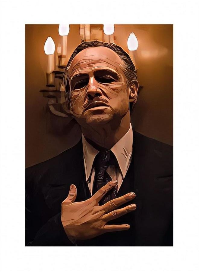 Generic - The Godfather Poster | Vito Corleone | Godfather Poster Oil Painting Print - Image 1