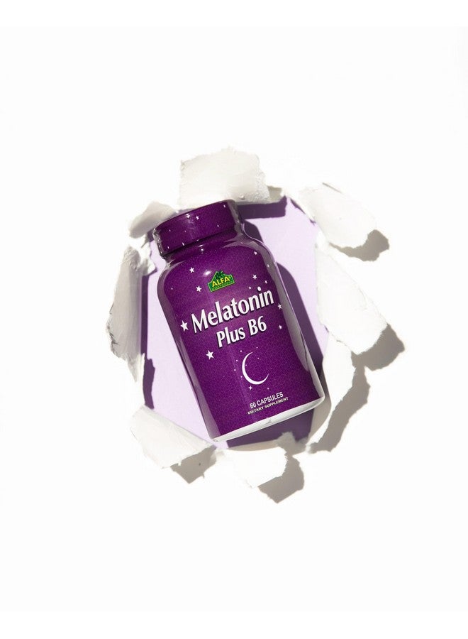 alfa vitamins ALFA VITAMINS Melatonin Plus B-6 Supplement with 5MG Sleep Cycle Regulator - Cardiovascular Health - Immune System - 60 Capsules  - Image 4