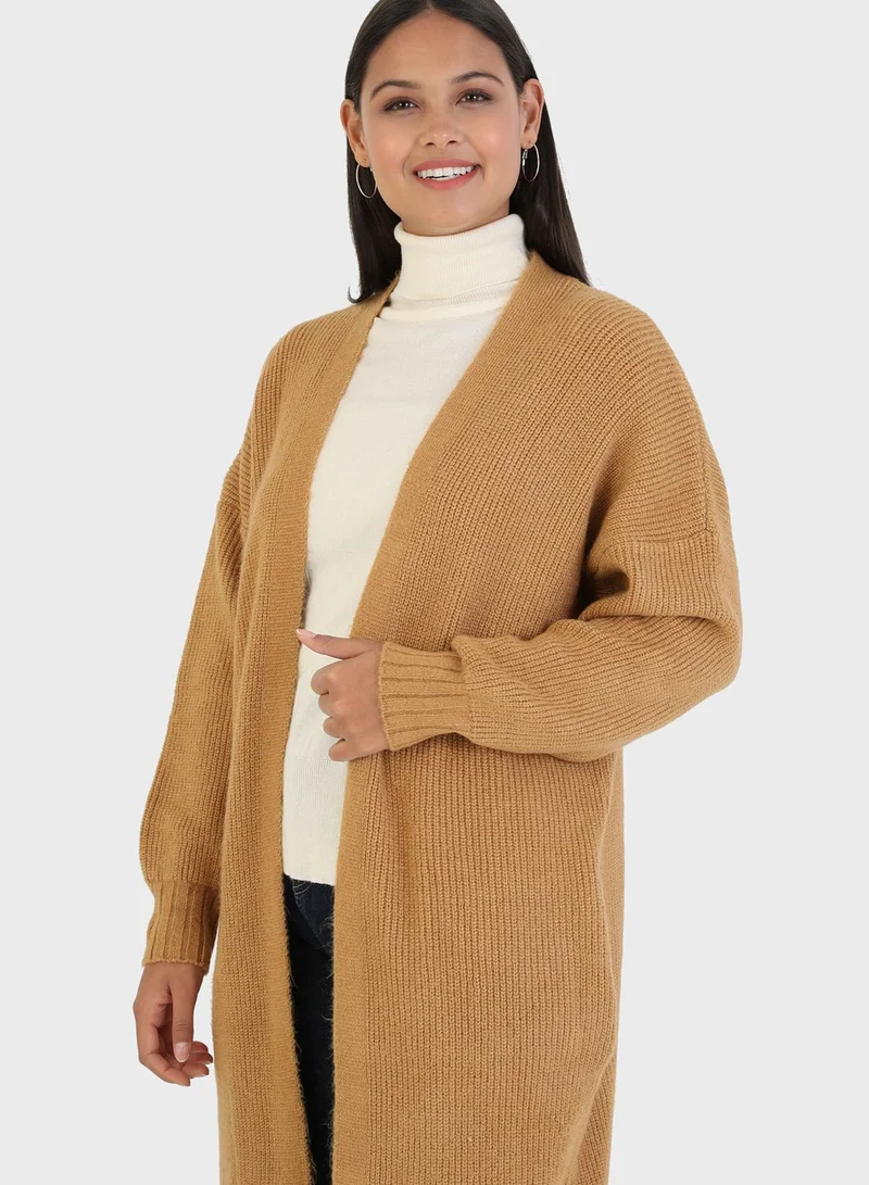 Refka by modanisa Pocket Detail Longline Cardigan