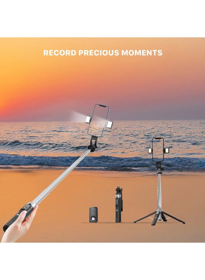 M MYBAT PRO Selfie Stick Tripod with Remote, 4 in 1 Extendable Portable Bluetooth Selfie Stick with Lights & Phone Tripod Stand Compatible with Gopro, iPhone/Samsung/Huawei…All Cellphone. - Image 5