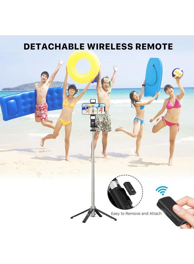 M MYBAT PRO Selfie Stick Tripod with Remote, 4 in 1 Extendable Portable Bluetooth Selfie Stick with Lights & Phone Tripod Stand Compatible with Gopro, iPhone/Samsung/Huawei…All Cellphone. - Image 4