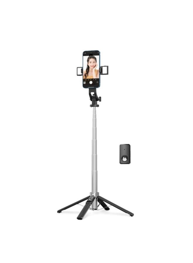 M MYBAT PRO Selfie Stick Tripod with Remote, 4 in 1 Extendable Portable Bluetooth Selfie Stick with Lights & Phone Tripod Stand Compatible with Gopro, iPhone/Samsung/Huawei…All Cellphone. - Image 1