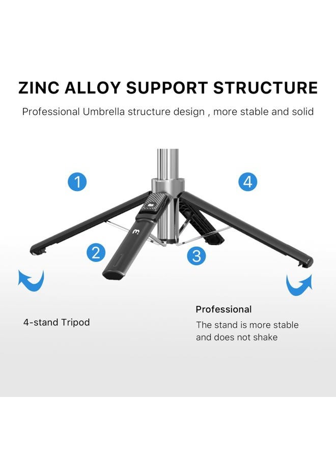 M MYBAT PRO Selfie Stick Tripod with Remote, 4 in 1 Extendable Portable Bluetooth Selfie Stick with Lights & Phone Tripod Stand Compatible with Gopro, iPhone/Samsung/Huawei…All Cellphone. - Image 3