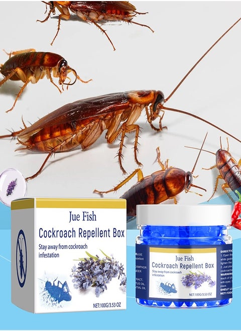 Cockroach Repellent, Indoor Cockroach Repellent Box, Pet Safe Cockroach Repellent, Cockroach Deterrent, Cockroach Control, Outdoor Cockroach Repellent, Effective and Safe - 100g