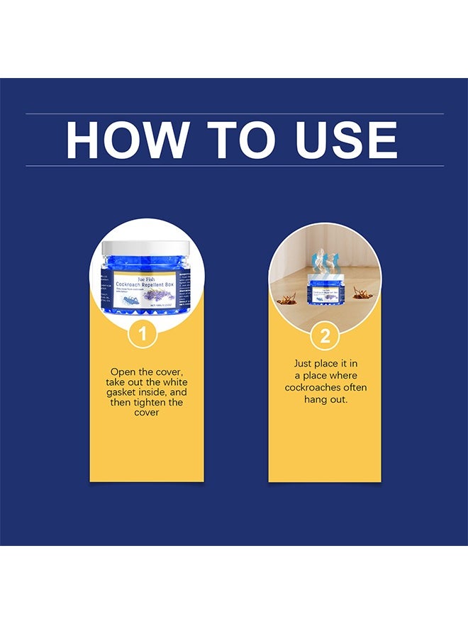 Cockroach Repellent, Indoor Cockroach Repellent Box, Pet Safe Cockroach Repellent, Cockroach Deterrent, Cockroach Control, Outdoor Cockroach Repellent, Effective and Safe - 100g