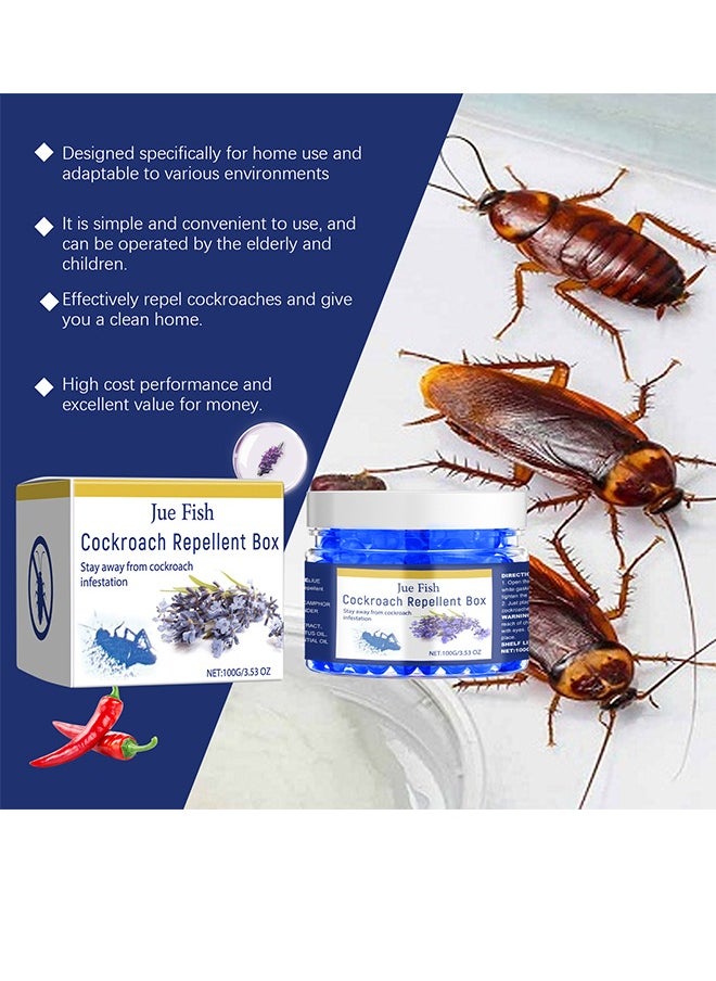Cockroach Repellent, Indoor Cockroach Repellent Box, Pet Safe Cockroach Repellent, Cockroach Deterrent, Cockroach Control, Outdoor Cockroach Repellent, Effective and Safe - 100g
