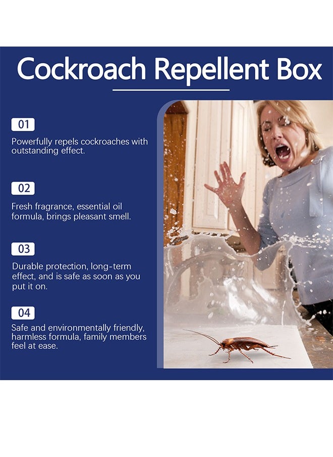 Cockroach Repellent, Indoor Cockroach Repellent Box, Pet Safe Cockroach Repellent, Cockroach Deterrent, Cockroach Control, Outdoor Cockroach Repellent, Effective and Safe - 100g