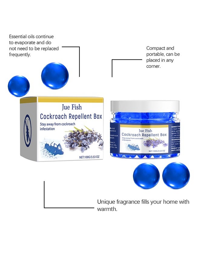 Cockroach Repellent, Indoor Cockroach Repellent Box, Pet Safe Cockroach Repellent, Cockroach Deterrent, Cockroach Control, Outdoor Cockroach Repellent, Effective and Safe - 100g