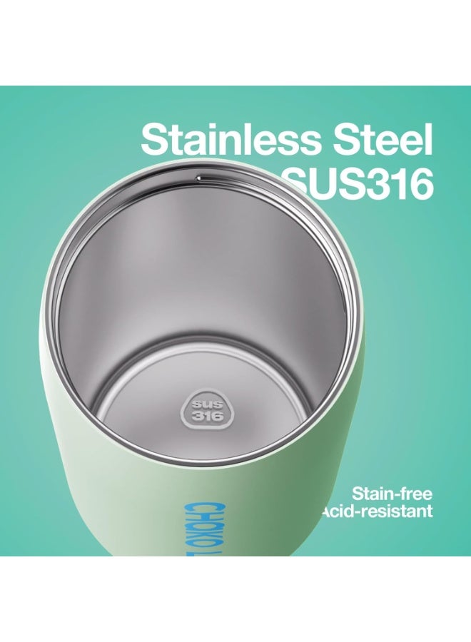 CHAKO LAB Insulated Stainless Steel Water Bottle with Strap | BPA-Free Leak Proof | 17oz Bottle with Spout Lid & Straw - Image 4