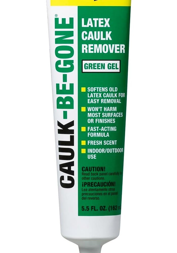 DAP Caulk Remover, Latex, 5.5 Oz Tube - Fast Acting Green Gel for Easy Removal - Image 1