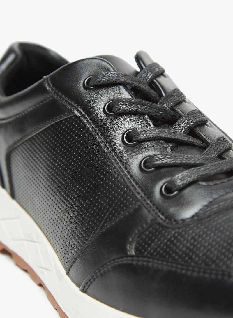 LBL by Shoexpress Mens Textured Lace-Up Casual Sneakers