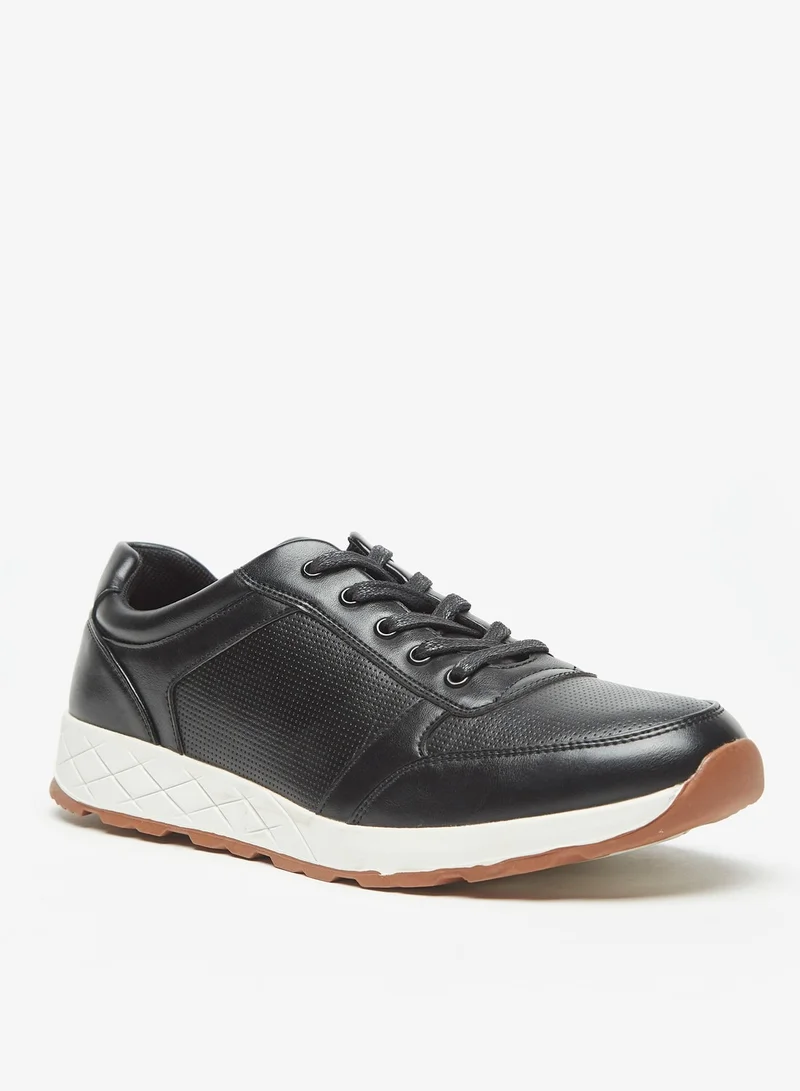 LBL by Shoexpress Mens Textured Lace-Up Casual Sneakers