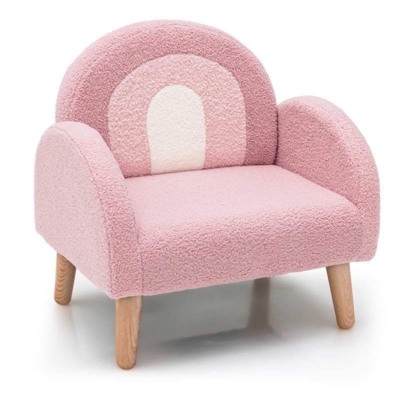 INFANS Kids Sofa, Toddler Armchair with Solid Wooden Frame Anti-Tipping Design Plush Fabric, Upholstered Children Chair for Kindergarten Playroom Preschool, Gift for Boys Girls, Toddler Couch - Image 1
