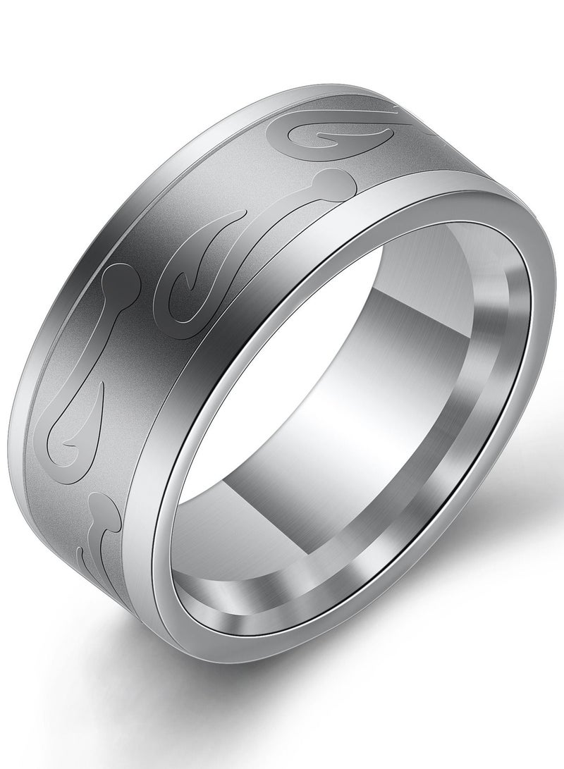 Loquat Stainless Steel Solid Polished Signet Ring