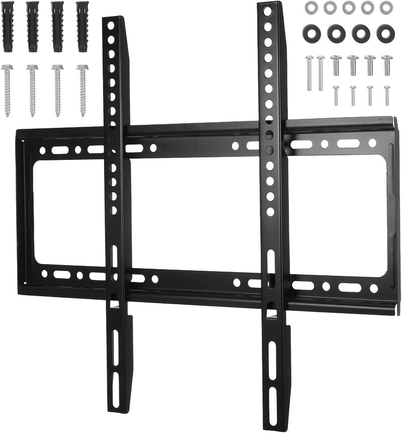 Alasum Adjustable Tv Wall Mount Bracket with Screws Kit for 26-63 Inch Flat Screen Tvs Black for Tight Spaces Fixed LED LCD Plasma Screen Holder - Image 1