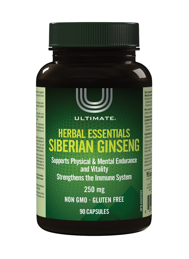Ultimate Herbal Essentials Siberian Ginseng 250mg Capsules 90's 