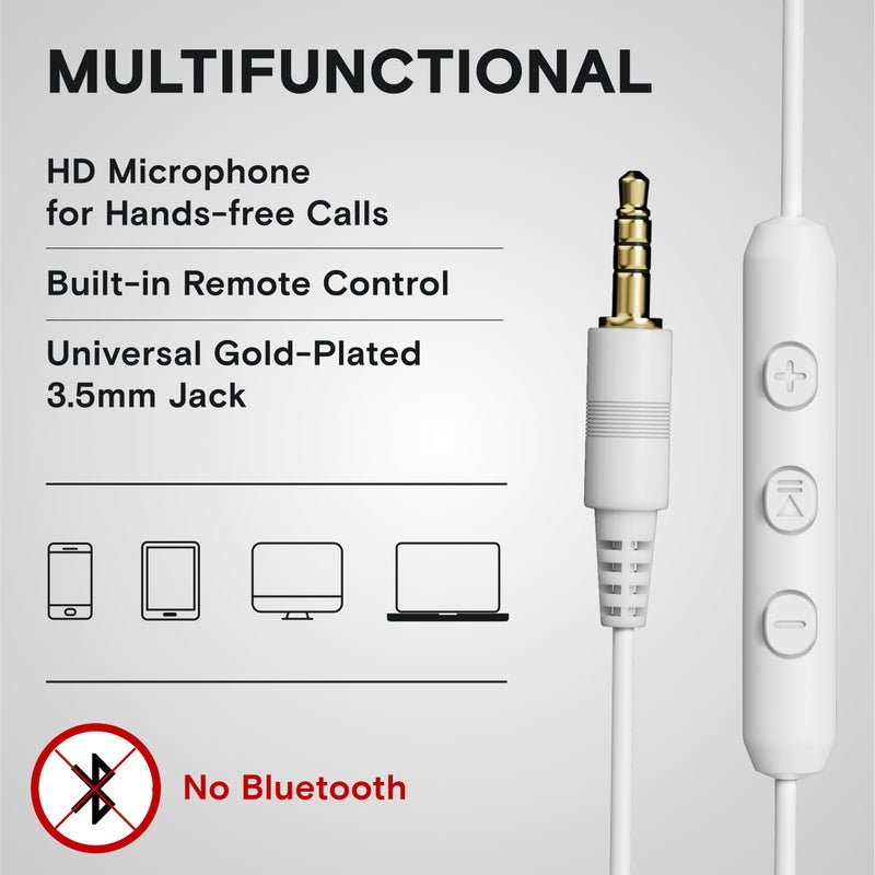 ARTIX CL750 Wired Headphones with Mic & Volume Control â€” Noise Isolating On-Ear Headphones for Computer and Laptop Wired, Plug in Corded Headphone with Wire (Foldable, Aux Jack 3.5mm) - Image 5