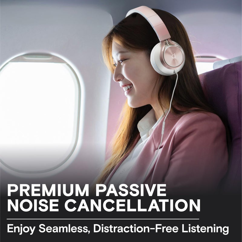 ARTIX CL750 Wired Headphones with Mic & Volume Control â€” Noise Isolating On-Ear Headphones for Computer and Laptop Wired, Plug in Corded Headphone with Wire (Foldable, Aux Jack 3.5mm) - Image 3