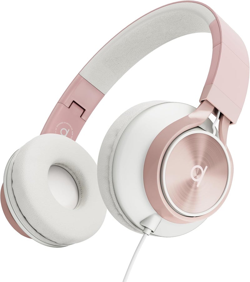 ARTIX CL750 Wired Headphones with Mic & Volume Control â€” Noise Isolating On-Ear Headphones for Computer and Laptop Wired, Plug in Corded Headphone with Wire (Foldable, Aux Jack 3.5mm) - Image 1