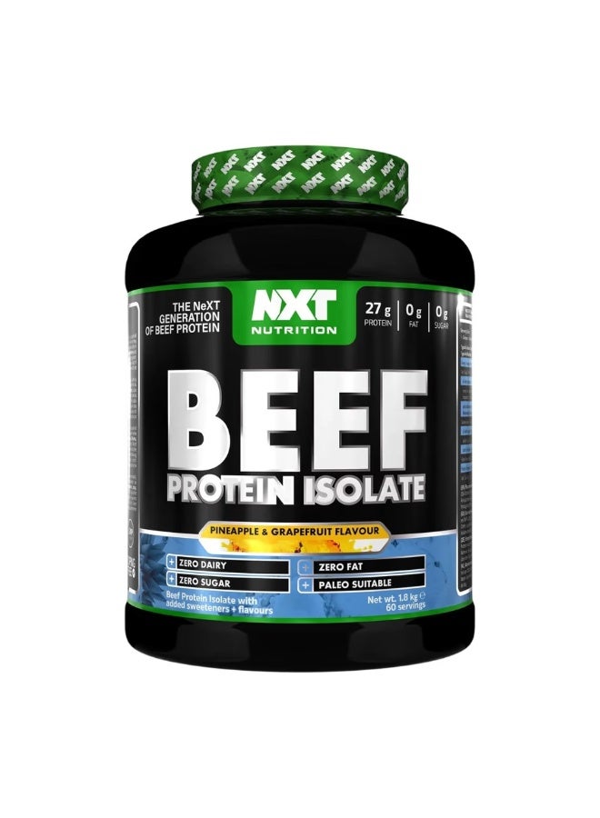 NXT Nutrition NXT Beef Protein Isolate Pineapple & Grape Fruit 1.8kg 60 Servings - Image 1
