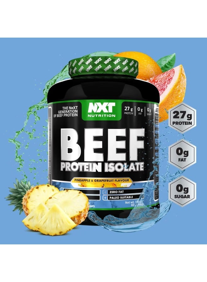 NXT Nutrition NXT Beef Protein Isolate Pineapple & Grape Fruit 1.8kg 60 Servings - Image 2