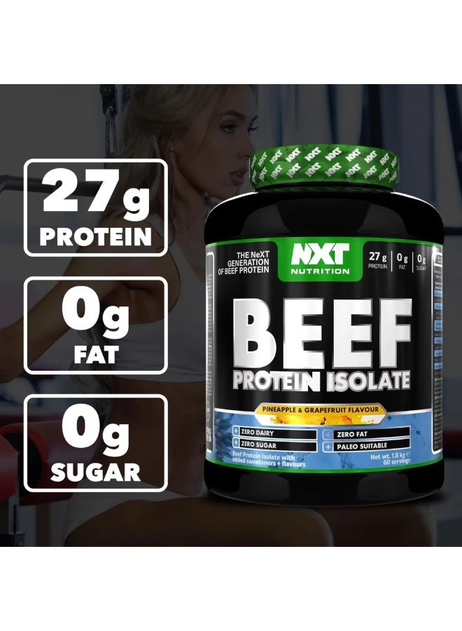 NXT Nutrition NXT Beef Protein Isolate Pineapple & Grape Fruit 1.8kg 60 Servings - Image 4