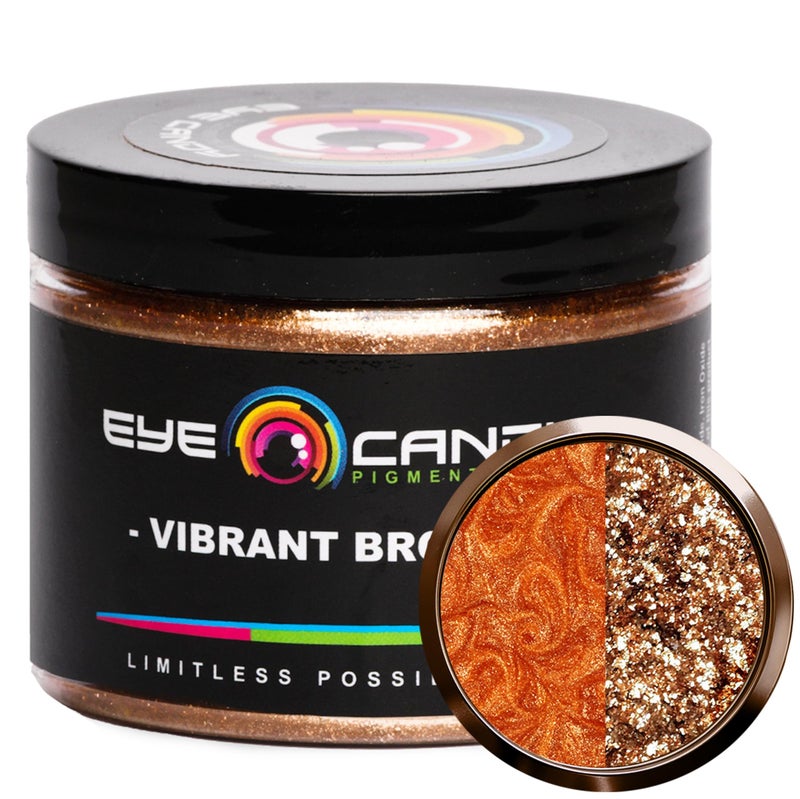 Eye Candy Pigments Premium Bronze Mica Powder  Vibrant Bronze 50gr  for Epoxy Resin Soap Paint Woodworking Acrylic Pouring Bath Bombs Fishing Lures  DIY Arts and Crafts Additive