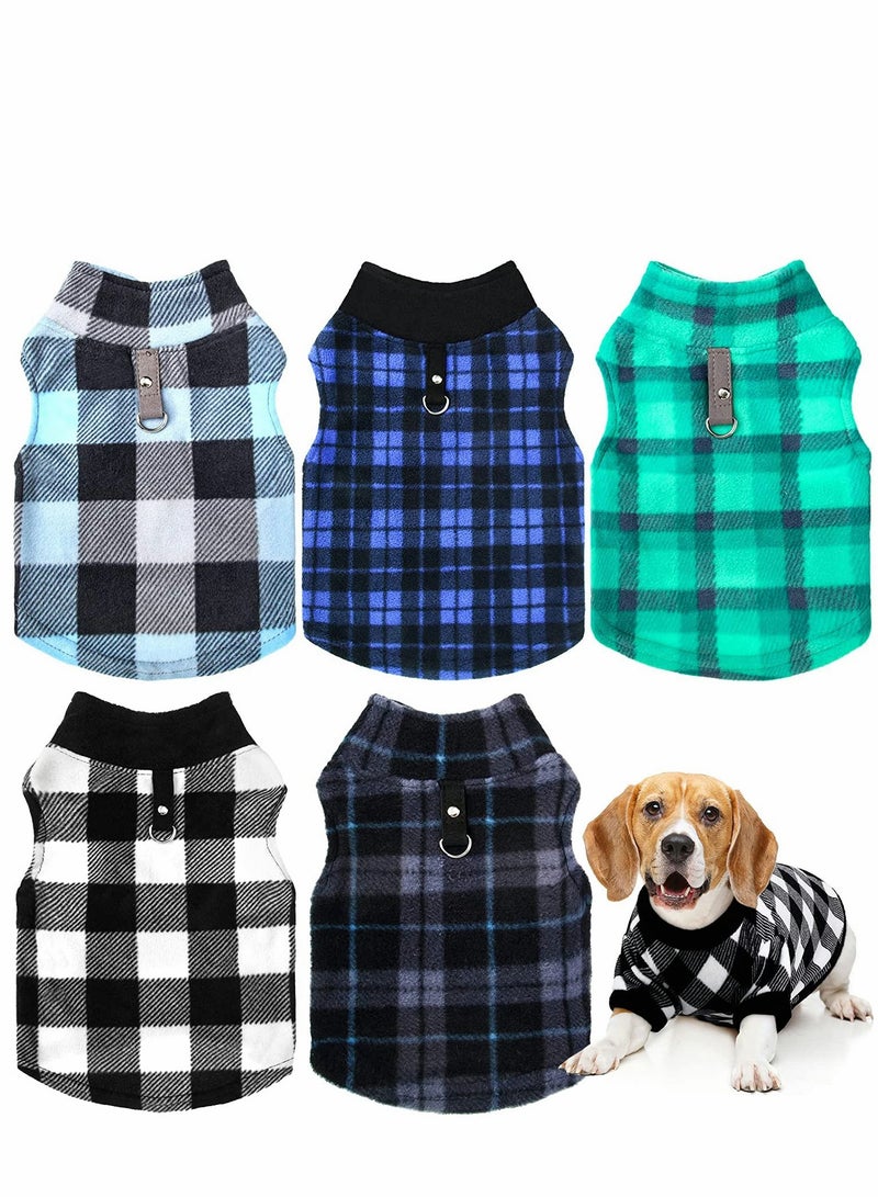 Warm Fleece Sweaters for Dogs - 6 Pack Winter Outfits for Puppies and Cats, Cozy Pet Apparel - Image 1