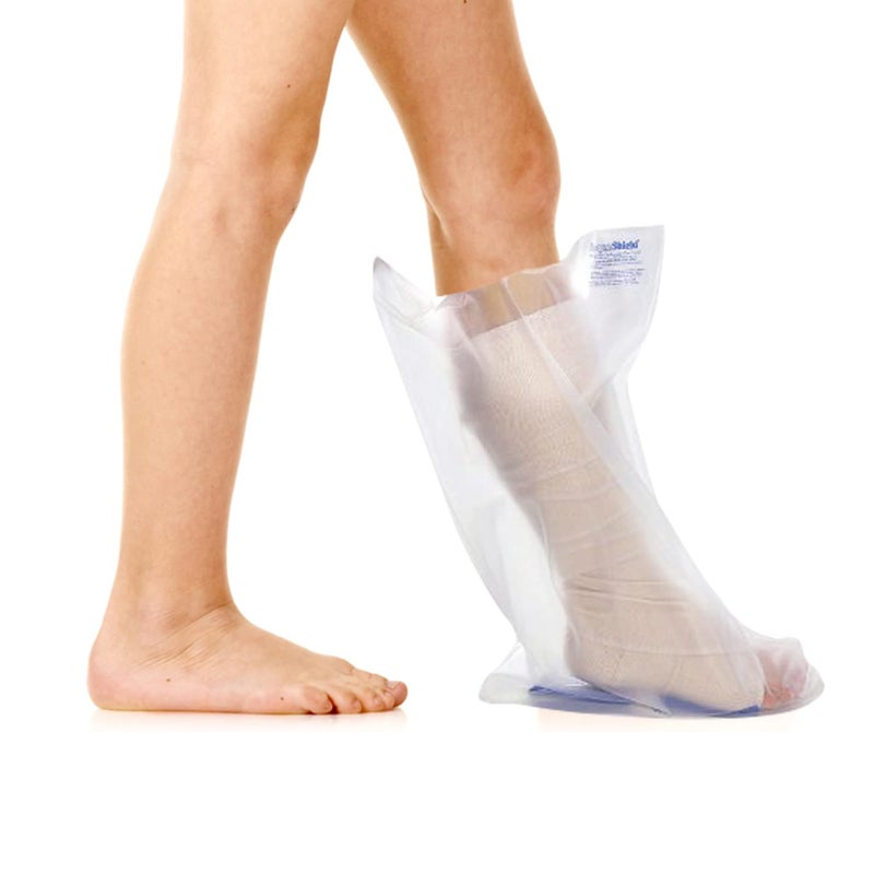 AquaShield Child Half Leg Cast Bandage Protector Use in Pool Bath Shower Waterproof Reusable Covers Kids Small Foot Ankle Lower Leg L20 Made in USA