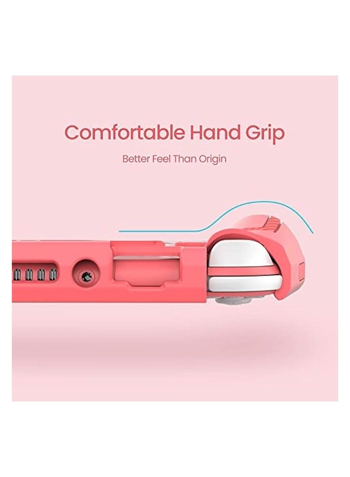 PROMASS Smart Switch Lite Protective Case for Nintendo, Daily Gift Ergonomic Sturdy Full Protection Gift Idea with Thumb Grip Caps Sturdy Lite Case Full Protection Case for Family Happy Hours, Coral - Image 4